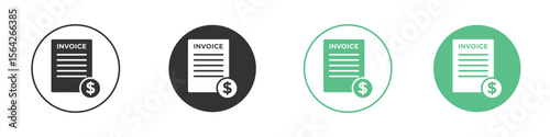 Invoice icon symbol illustration doodle set. EPS10