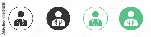 Lawyer icon symbol illustration doodle set. EPS10
