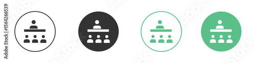 Lecture icon symbol illustration doodle set. EPS10