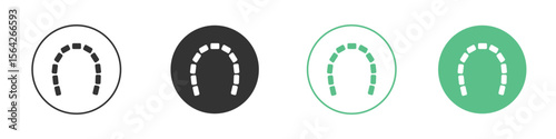 Lingual braces icon symbol illustration doodle set. EPS10