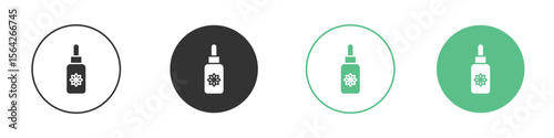 Massage oil icon symbol illustration doodle set. EPS10