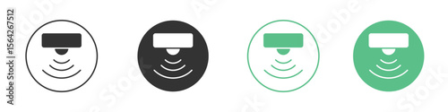 Sensor icon symbol illustration doodle set. EPS10