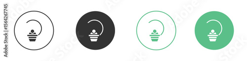 Solarium icon symbol illustration doodle set. EPS10