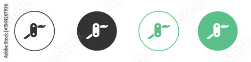 Swiss Knife icon symbol illustration doodle set. EPS10