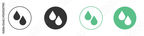 Tear drop icon symbol illustration doodle set. EPS10