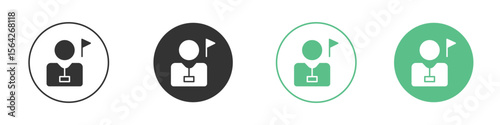 Tourist Guide icon symbol illustration doodle set. EPS10