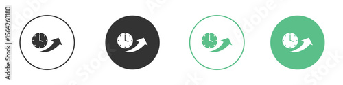 Uptime and downtime icon symbol illustration doodle set. EPS10