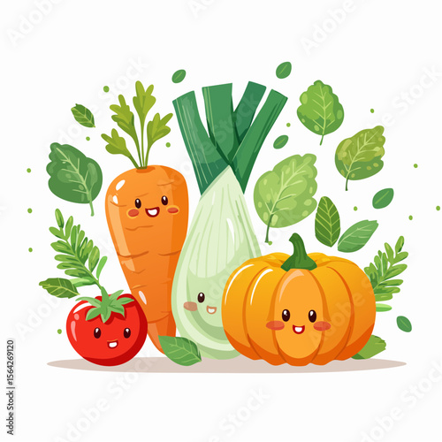 かわいい野菜のキャラクター