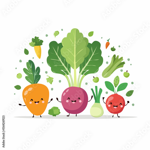 かわいい野菜のキャラクター