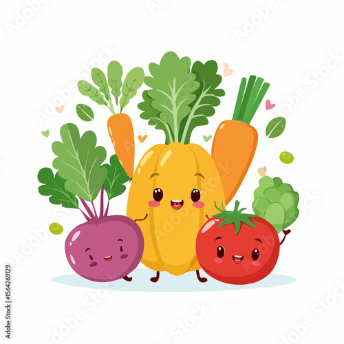 かわいい野菜のキャラクター