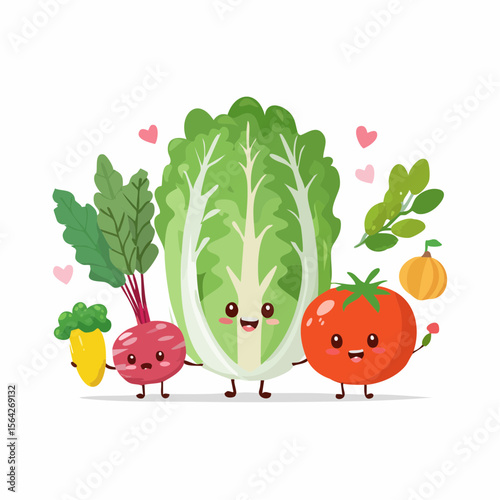 かわいい野菜のキャラクター