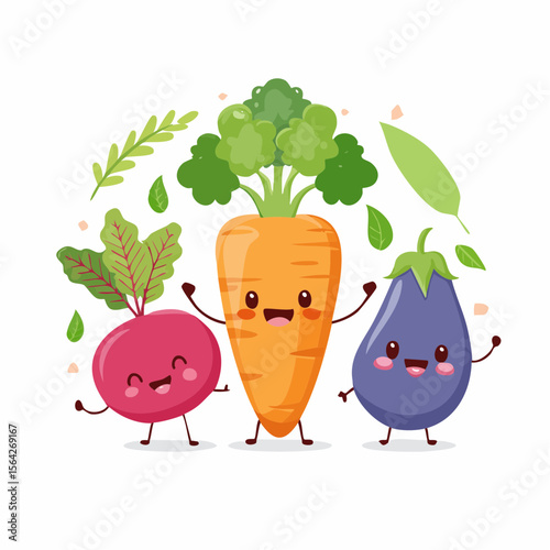 かわいい野菜のキャラクター