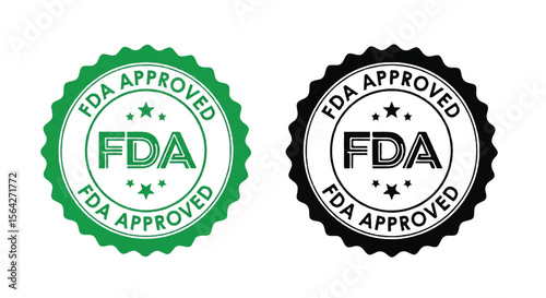 FDA approved stamp in green and black on white background