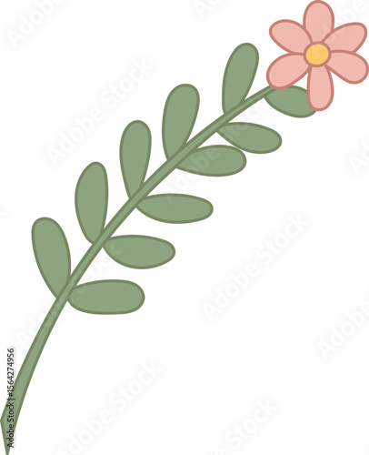 Summer Flower items hand drawn illustration