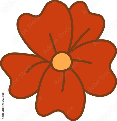 Summer Flower items hand drawn illustration