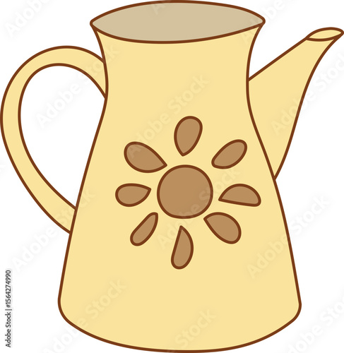 Jug Summer items hand drawn illustration