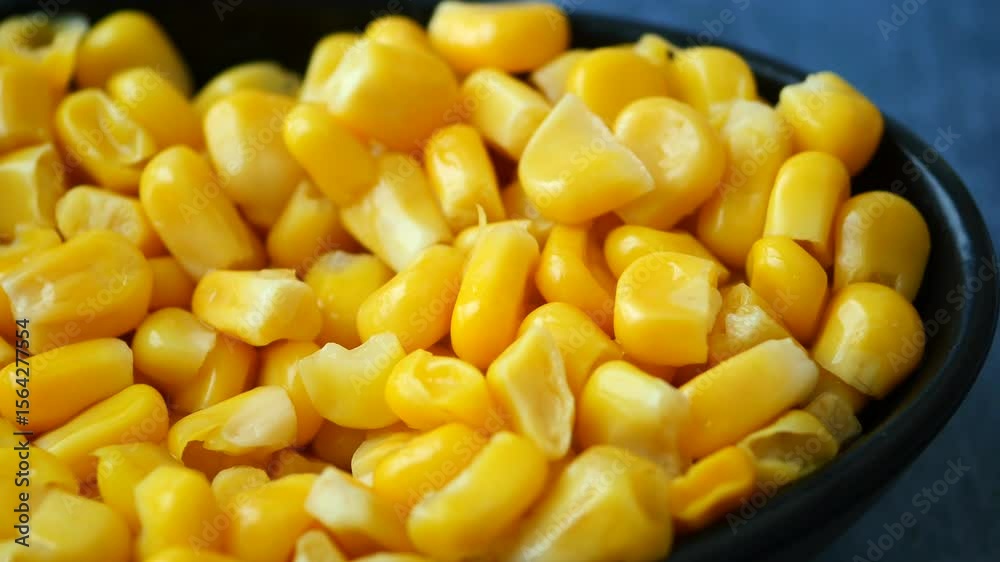 close-up of canned corn kernels in a bowl close-up of canned corn kernels in a bowl