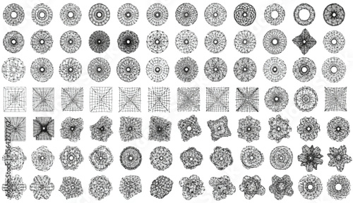 Collection of abstract geometric shapes for design elements