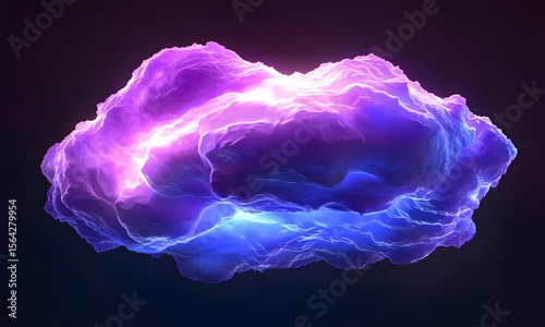 Colorful cloud formation glows with vibrant hues in digital artwork