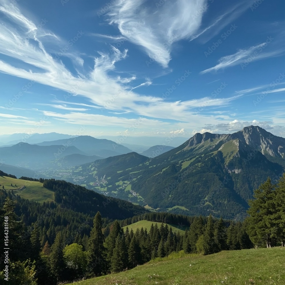 Obraz premium mountain landscape with clouds