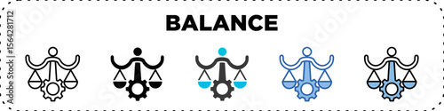 Balance Icon Pack Line Glyph
