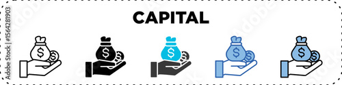Capital Icon Pack Line Glyph