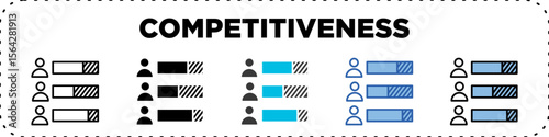 Competitiveness Icon Pack Line Glyph