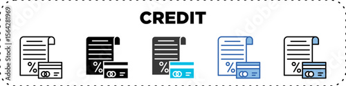 Credit Icon Pack Line Glyph
