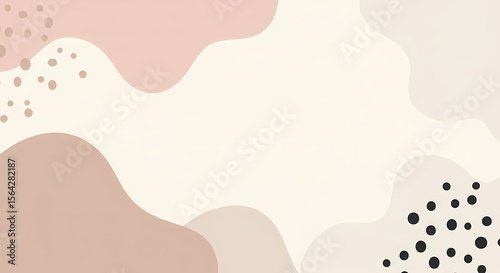 Abstract Beige and Pink Organic Shapes Background - High-quality stock image for commercial use