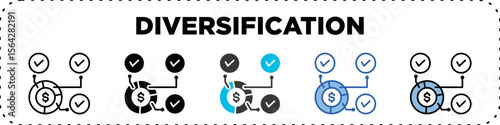 Diversification Icon Pack Line Glyph