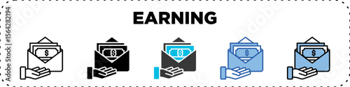 Earning Icon Pack Line Glyph
