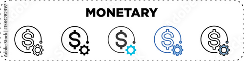 Monetary Icon Pack Line Glyph