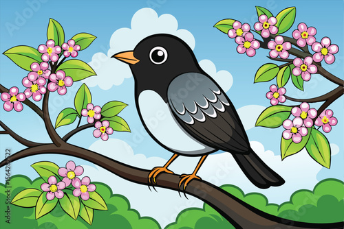 
Hand drawn bird outline illustration