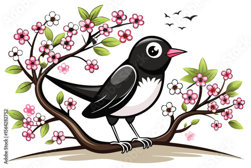 
Hand drawn bird outline illustration