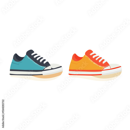 My Simple flat 2D illustration of a icon_ shoes isolated on a white background, vector 2D design, icon, flat 2d illustration art, My vector design