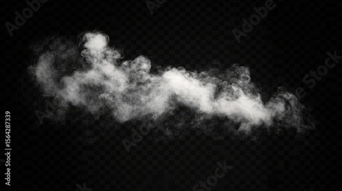 hite smoke puff isolated on transparent black background.. Steam explosion special effect. Effective texture of steam, fog, cloud, smoke. Stock royalty illustration. PNG stock illustration