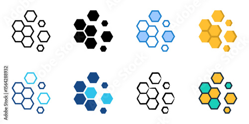 Beehive icon set multiple style collection 
