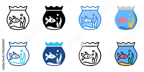 Fishbowl icon set multiple style collection 
