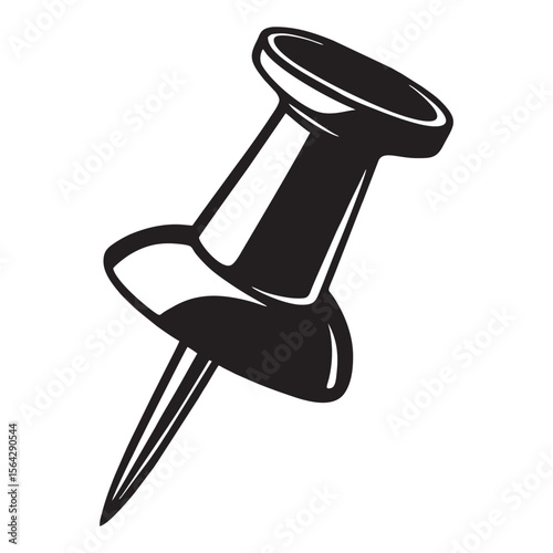 Silhouette image of nails on white background