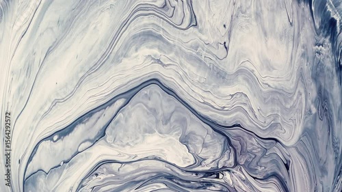 Wallpaper Mural Beautiful abstract background of flowing and mixing acrylic paint of black and white colors. 4k time lapse video 60 fps. Torontodigital.ca