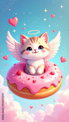 cat with heart