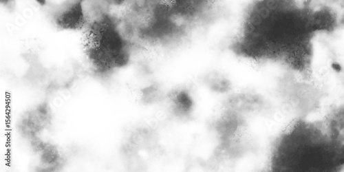 black and white clouds in the sky isolated on white background Fluffy texture weather strom smoke vector background.