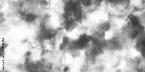 black and white clouds in the sky isolated on white background Fluffy texture weather strom smoke vector background.