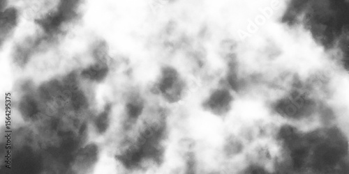black and white clouds in the sky isolated on white background Fluffy texture weather strom smoke vector background.