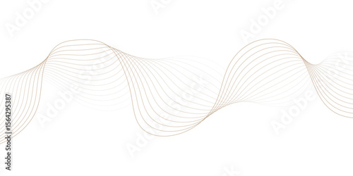 modern striped brown soft line white gray wavey curve line minimal concept creativity elegant graphic design use for banner, wallpaper, poster, web vector illustration.
