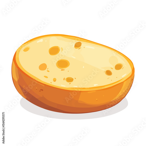 My Simple flat 2D illustration of a icon gouda cheese  isolated on a white background, vector 2D design, icon, flat 2d illustration art, Eps format, My vector design