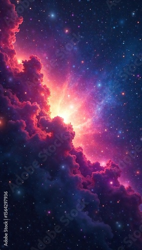 Vibrant Nebula Galaxy Swirling Cosmic Dust and Gas Form Breathtaking Celestial Formations, Perfect for Science, Astronomy, Space Exploration, and Fantasy Art Projects