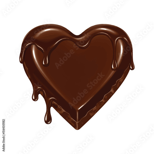 Delicious HeartShaped Chocolate Candy with Dripping Ganache  Sweet Treat for Valentines Day