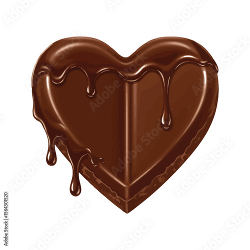 Delicious Melted Chocolate Heart Candy Sweet Treat Valentines Day Gift
