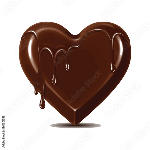 Delicious Melted Chocolate Heart Candy Sweet Treat Valentines Day Gift